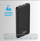 Carregador Portátil Power Bank i2GO 10000 mAh – Bateria Externa com USB-C e Duas Saídas USB | Preto